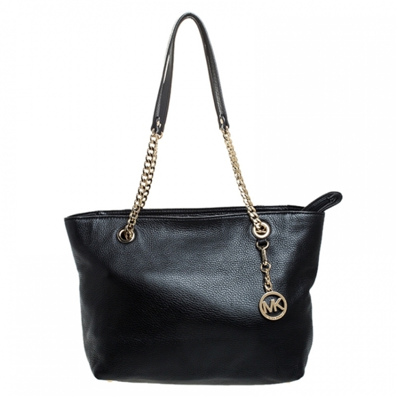 MICHAEL Michael Kors Handbags - MICHAEL Michael Kors Black Leather Jet Set Chain Straps Tote